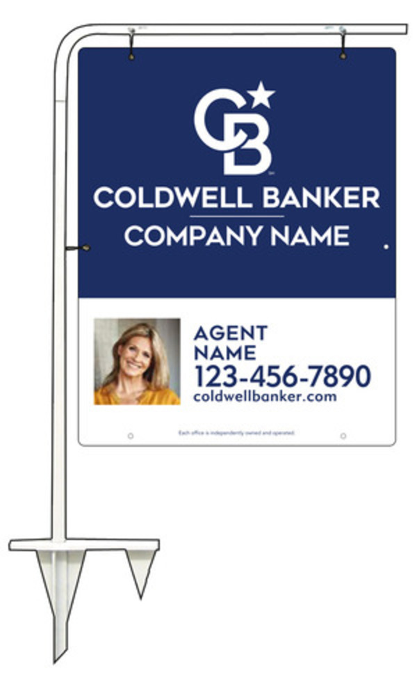 Tubular Stake and Agent Photo Sign Panel Unit, 30h x 24w, .063 Aluminum
