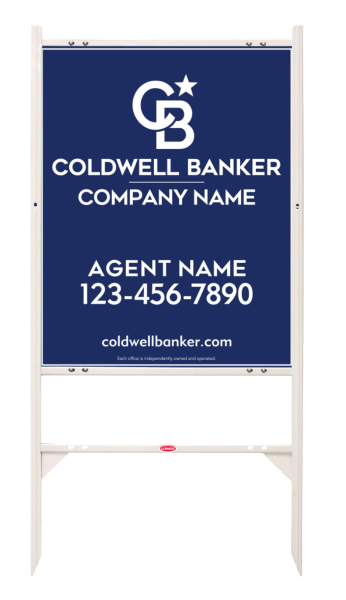Angle Iron Frame and Agent Sign Panel Unit, 30h x 24w, 3MM Aluminum Composite