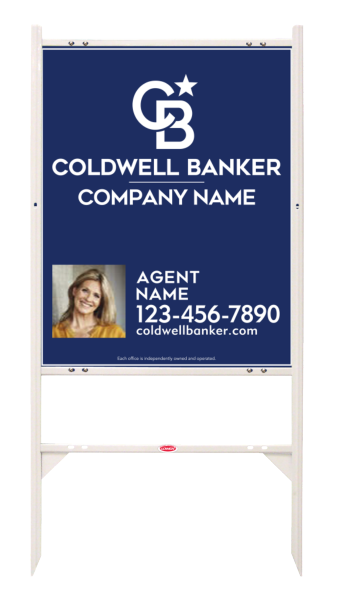 Angle Iron Frame and Agent Photo Sign Panel Unit, 30h x 24w, 3MM Aluminum Composite