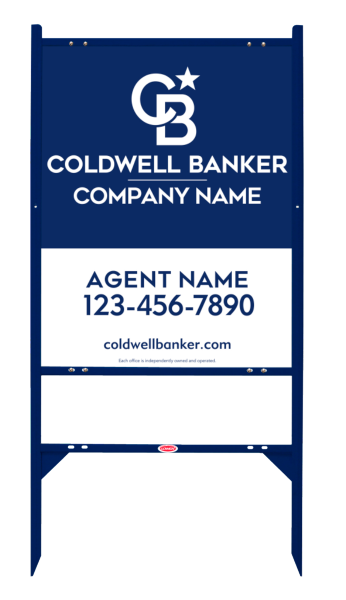 Angle Iron Frame and Agent Sign Panel Unit, 30h x 24w, 3MM Aluminum Composite