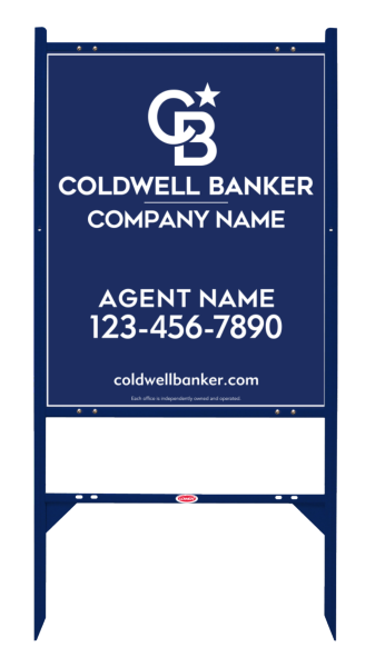 Angle Iron Frame and Agent Sign Panel Unit, 30h x 24w, 3MM Aluminum Composite