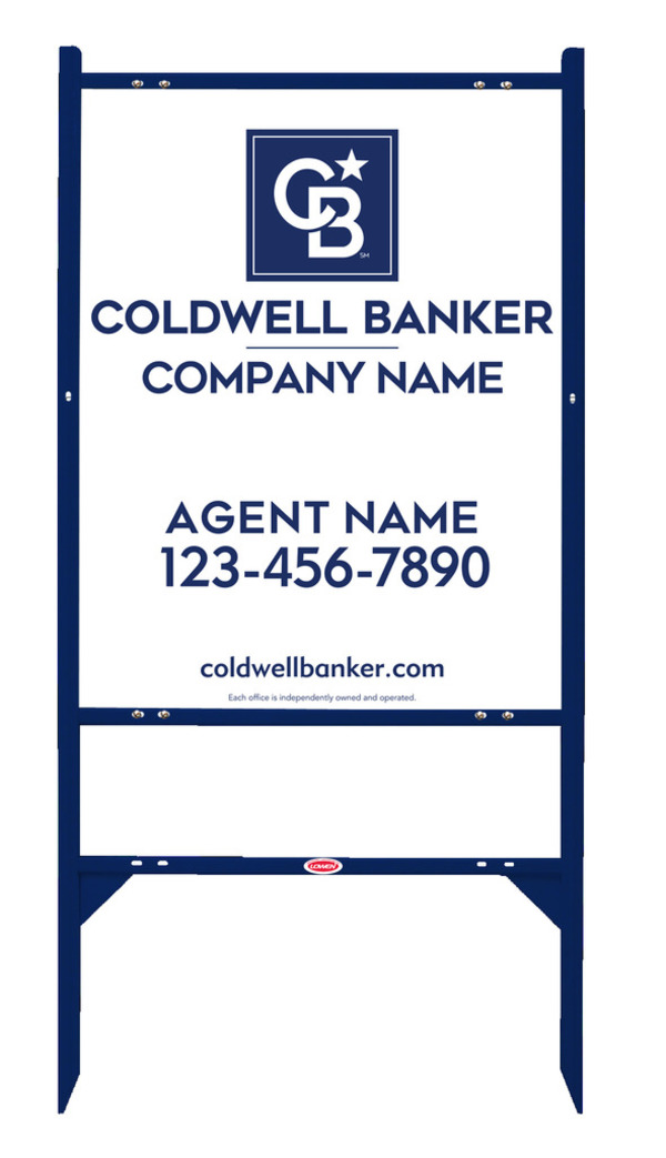 Angle Iron Frame and Agent Sign Panel Unit, 30h x 24w, .040 Aluminum