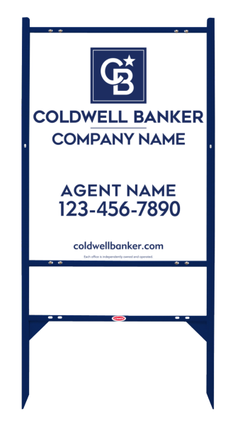 Angle Iron Frame and Agent Sign Panel Unit, 30h x 24w, 3MM Aluminum Composite