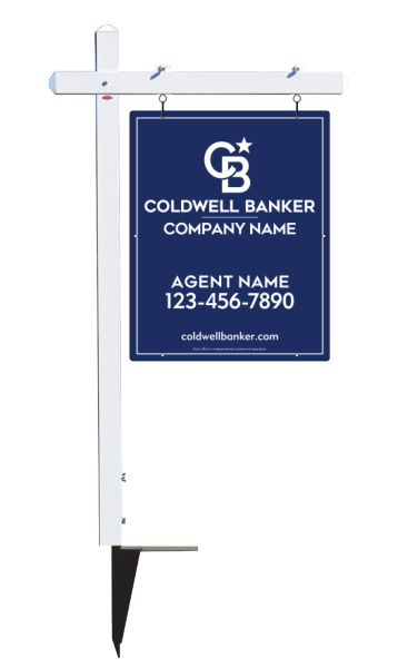 Sign Post and Agent Sign Panel Unit, 30h x 24w, 3MM Aluminum Composite