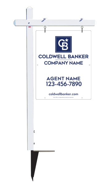 Sign Post and Agent Sign Panel Unit, 30h x 24w, 3MM Aluminum Composite