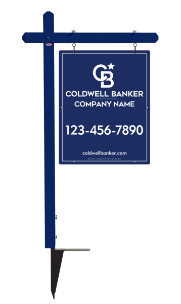 Sign Post and Office Sign Panel Unit, 30h x 24w, 3MM Aluminum Composite