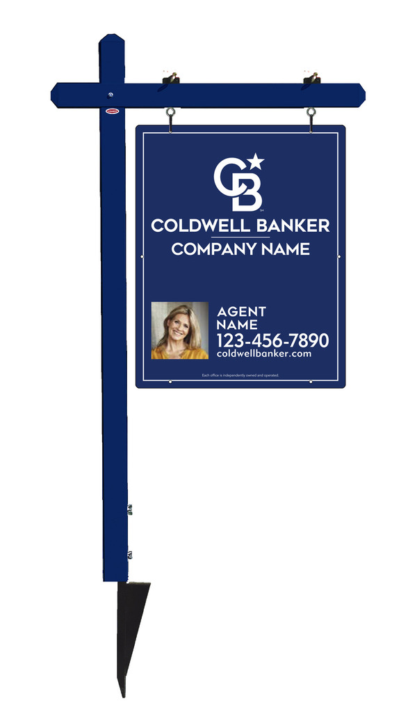 Sign Post and Agent Photo Sign Panel Unit, 30h x 24w, .063 Aluminum