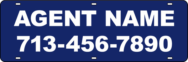 Agent Name Sign Rider, 6hx 18w, Steel