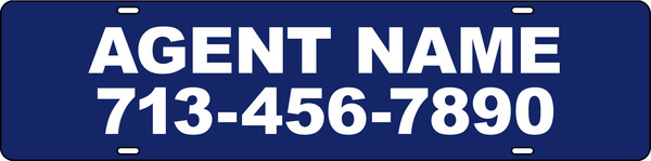 Agent Name Sign Rider, 6hx 24w, Steel