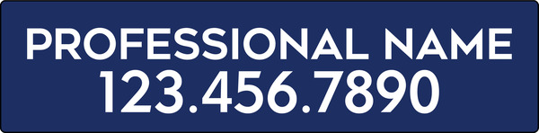 Commercial Professional Name Sign Rider, DF, 12h x 48w, 3MM Aluminum Composite