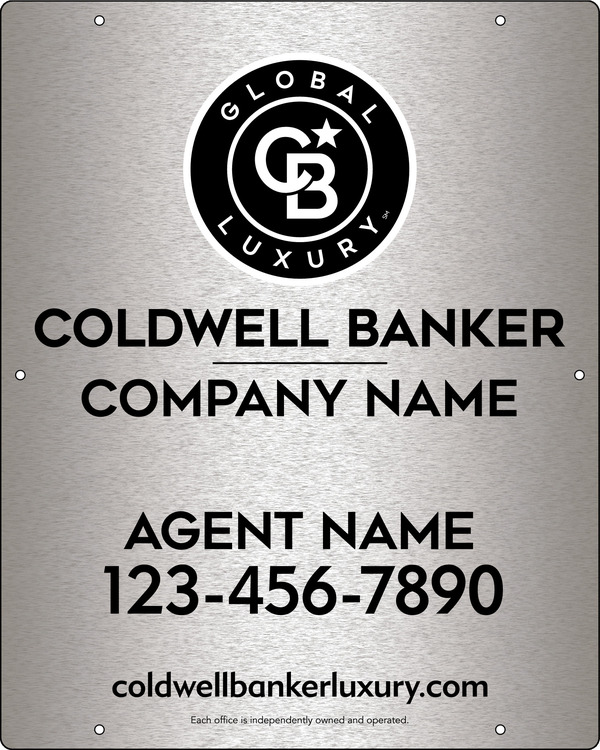 Agent Hanging Sign Panel, 30h x 24w, 3MM Brushed Aluminum Composite