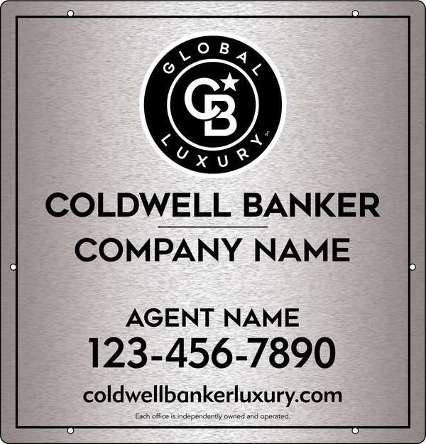 Agent Hanging Sign Panel, 25h x 24w, 3MM Brushed Aluminum Composite