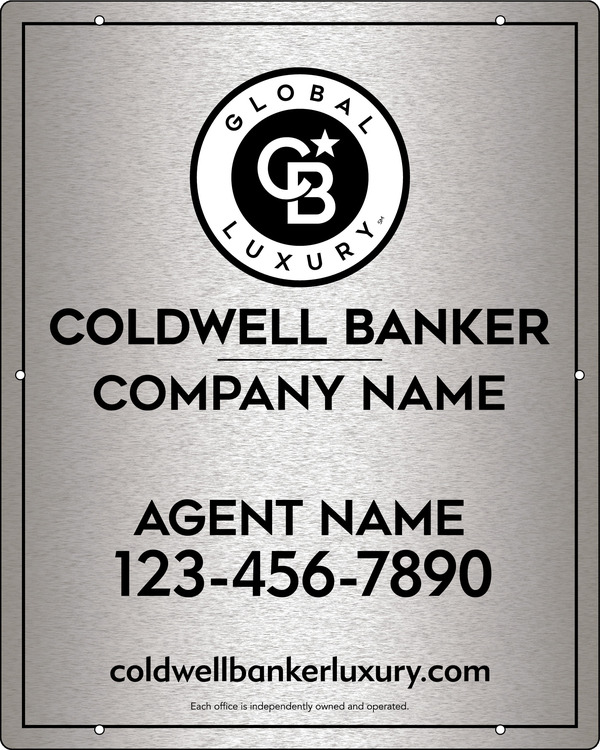Agent Hanging Sign Panel, 30h x 24w, 3MM Brushed Aluminum Composite