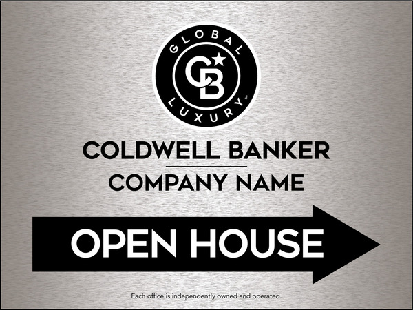 Directional Office Open House Sign Panel, 18h x 24w, 4mm Corrugated
