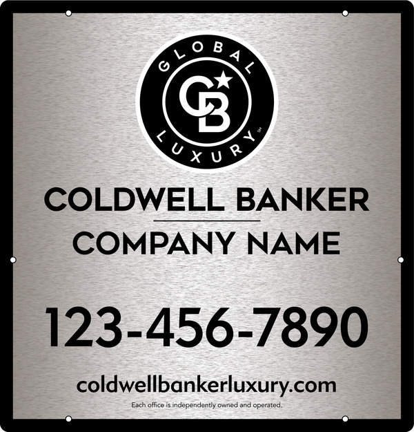 Office Hanging Sign Panel, 25h x 24w, 3MM Brushed Aluminum Composite