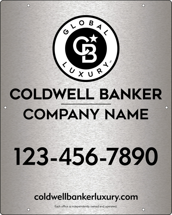 Office Hanging Sign Panel, 30h x 24w, 3MM Brushed Aluminum Composite