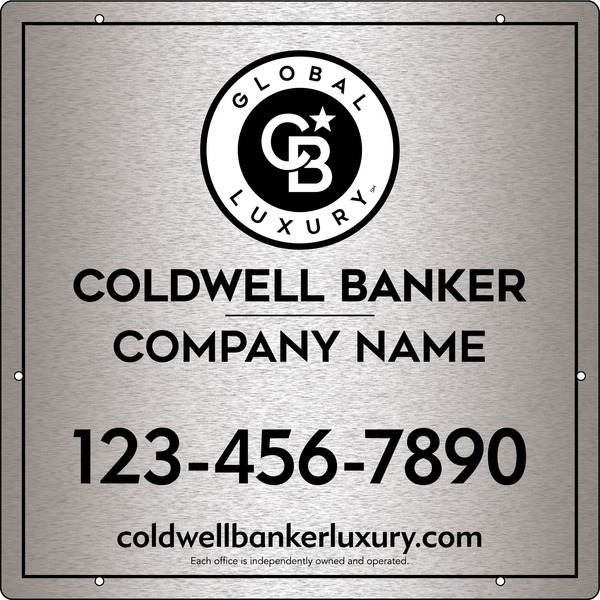 Office Hanging Sign Panel, 24h x 24w, 3MM Brushed Aluminum Composite