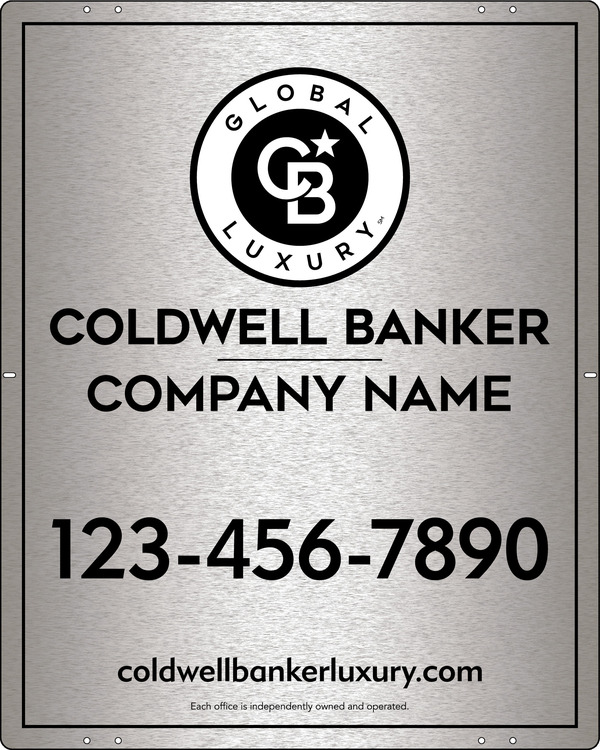 Office Sign Panel, 30h x 24w, 3MM Brushed Aluminum Composite