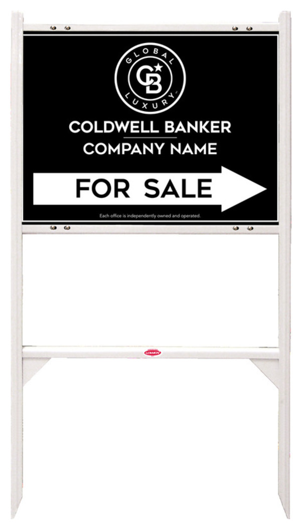 Angle Iron Frame and Office For Sale Sign Panel Unit, 18h x 24w, Steel