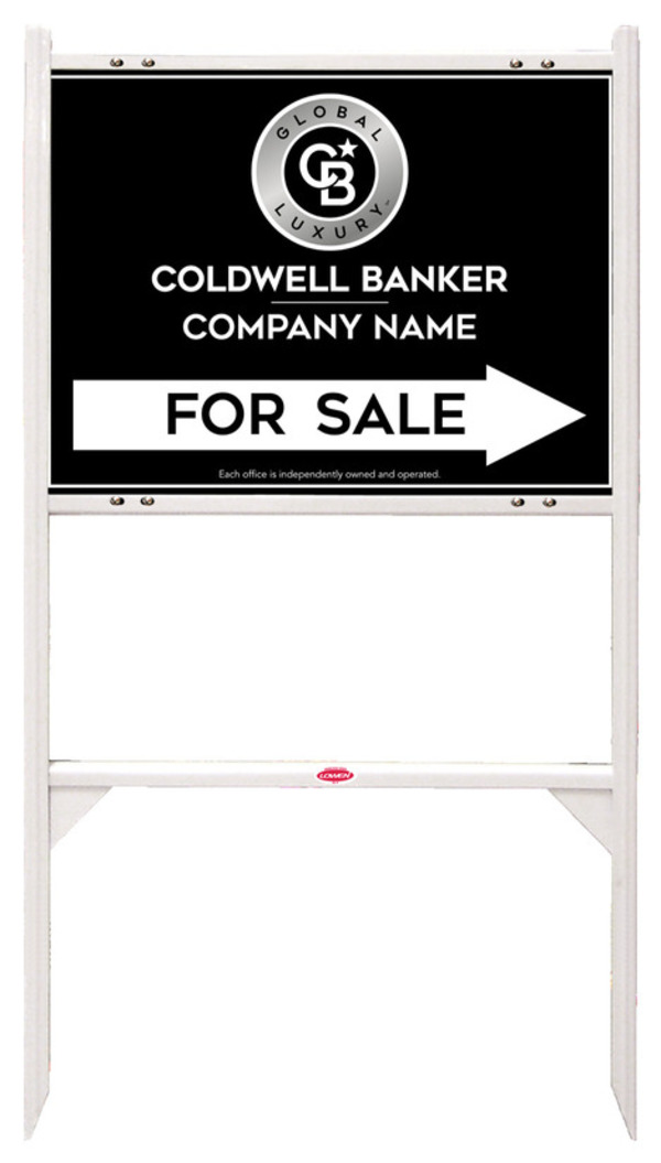 Angle Iron Frame and Office For Sale Sign Panel Unit, 18h x 24w, Steel