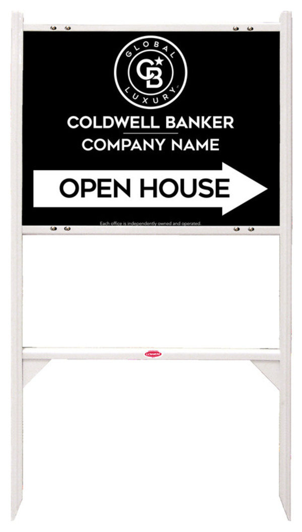 Angle Iron Frame and Office Open House Sign Panel Unit, 18h x 24w, Steel
