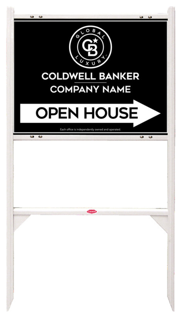 Angle Iron Frame and Office Open House Sign Panel Unit, 18h x 24w, Steel