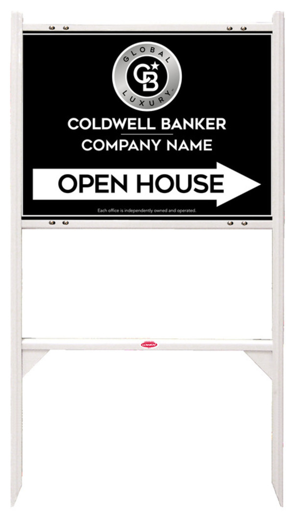 Angle Iron Frame and Office Open House Sign Panel Unit, 18h x 24w, Steel