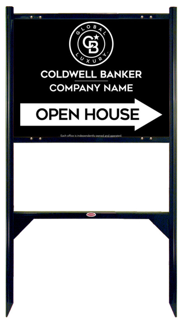 Angle Iron Frame and Office Open House Sign Panel Unit, 18h x 24w, Steel
