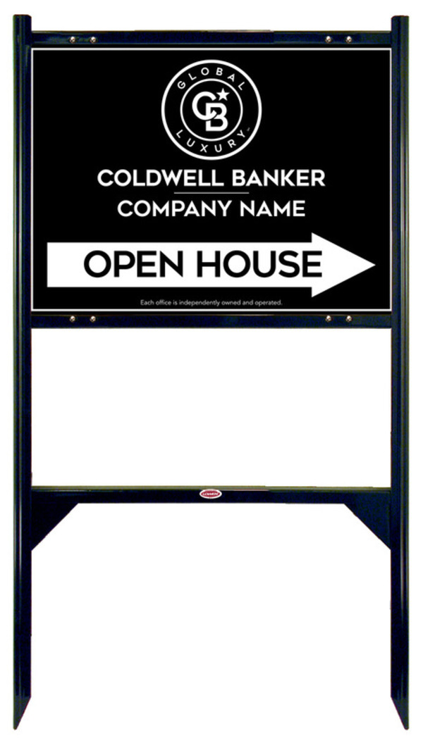 Angle Iron Frame and Office Open House Sign Panel Unit, 18h x 24w, Steel