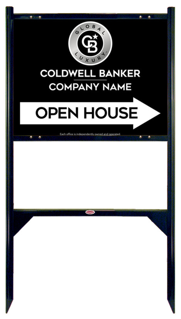 Angle Iron Frame and Office Open House Sign Panel Unit, 18h x 24w, Steel