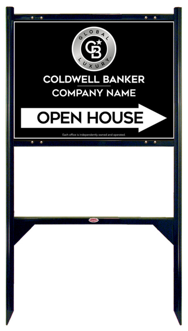 Angle Iron Frame and Office Open House Sign Panel Unit, 18h x 24w, Steel