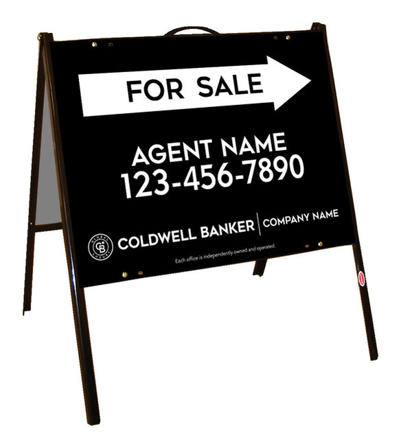 A-Frame and Agent For Sale Sign Panel Unit, 18h x 24w, .050 Poly
