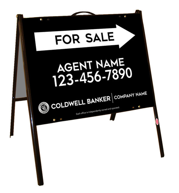 A-Frame and Agent For Sale Sign Panel Unit, 18h x 24w, .050 Poly