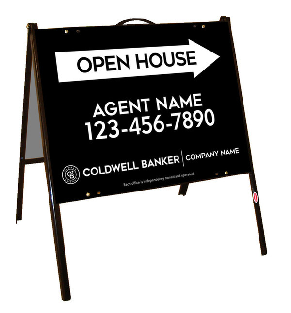 A-Frame and Agent Open House Sign Panel Unit, 18h x 24w, .050 Poly