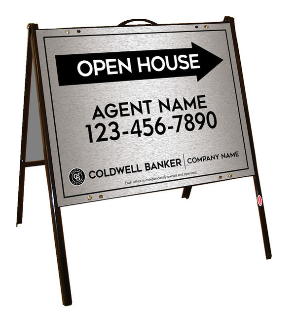 A-Frame and Agent Open House Sign Panel Unit, 18h x 24w, .050 Poly