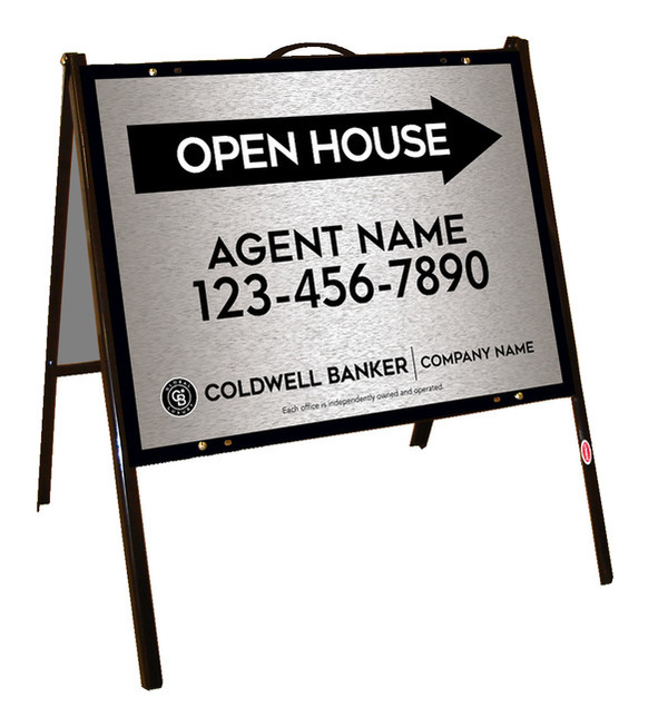 A-Frame and Agent Open House Sign Panel Unit, 18h x 24w, .050 Poly
