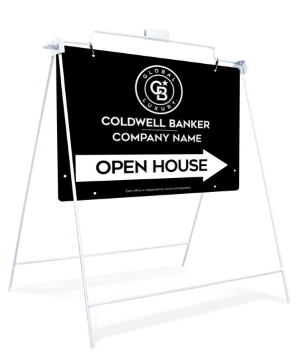 Swinging A-Frame and Office Open House Sign Panel Unit, 18h x 24w, Steel