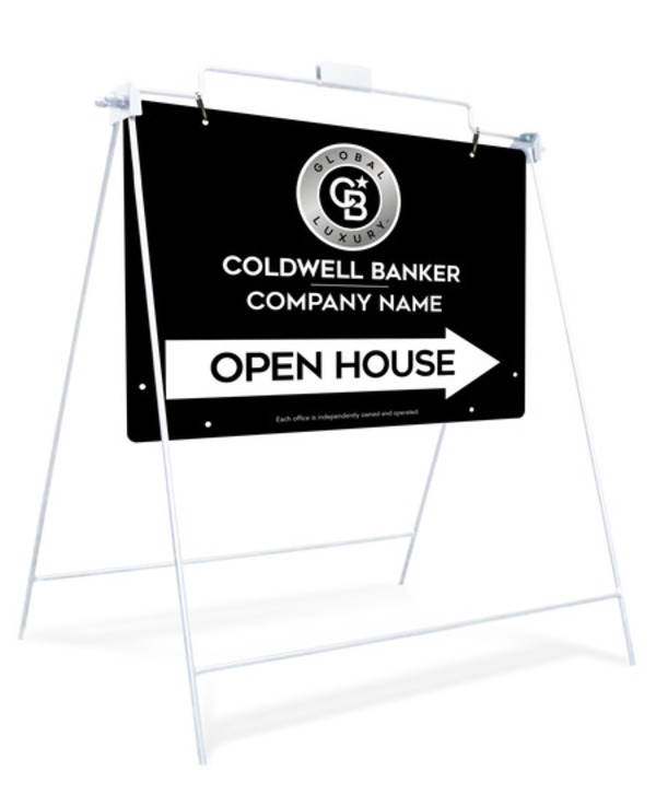Swinging A-Frame and Office Open House Sign Panel Unit, 18h x 24w, Steel
