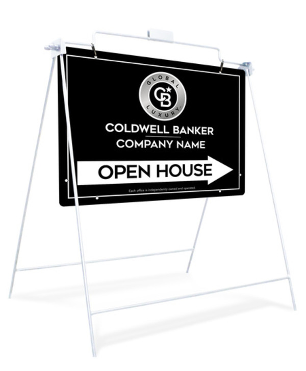 Swinging A-Frame and Office Open House Sign Panel Unit, 18h x 24w, Steel