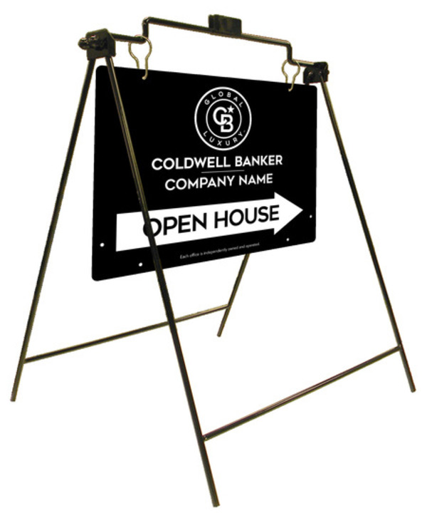 Swinging A-Frame and Office Open House Sign Panel Unit, 18h x 24w, Steel
