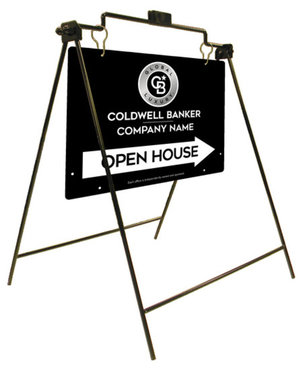 Swinging A-Frame and Office Open House Sign Panel Unit, 18h x 24w, Steel