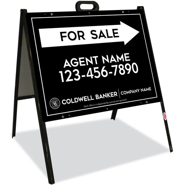 A-Frame and Agent For Sale Sign Panel Unit, 18h x 24w, Steel