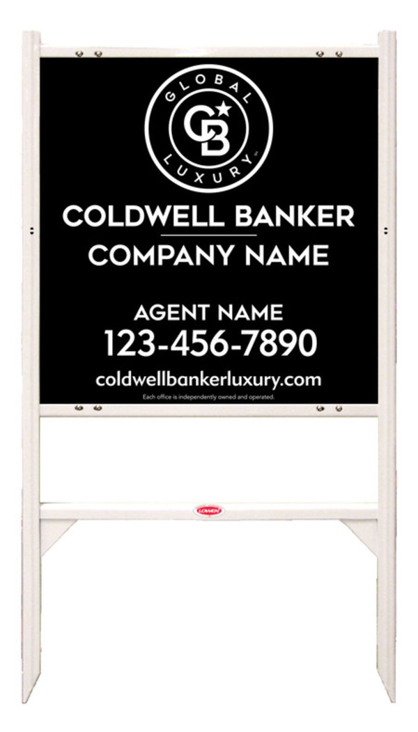 Angle Iron Frame and Agent Sign Panel Unit, 24h x 24w, .040 Aluminum