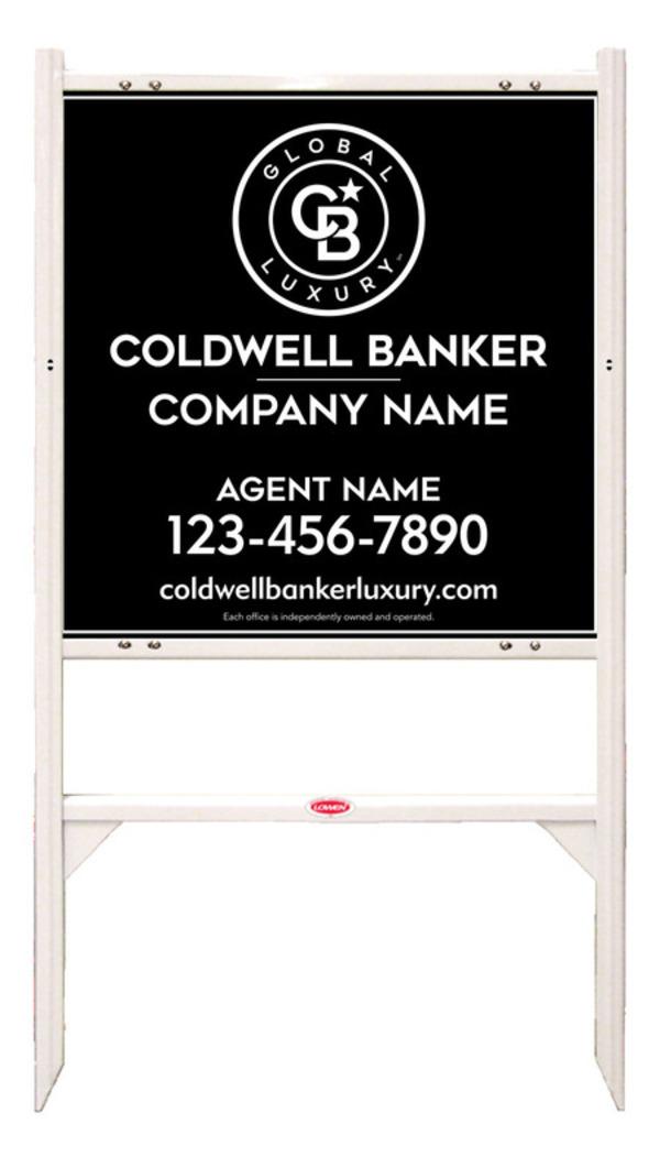 Angle Iron Frame and Agent Sign Panel Unit, 24h x 24w, .040 Aluminum