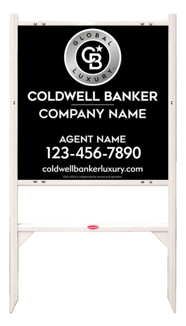 Angle Iron Frame and Agent Sign Panel Unit, 24h x 24w, .040 Aluminum