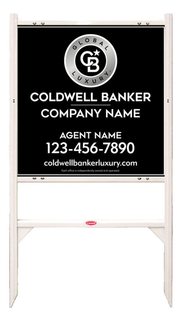Angle Iron Frame and Agent Sign Panel Unit, 24h x 24w, .040 Aluminum