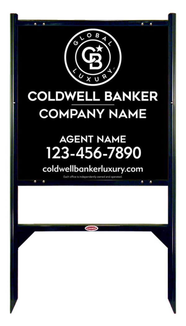 Angle Iron Frame and Agent Sign Panel Unit, 24h x 24w, .040 Aluminum