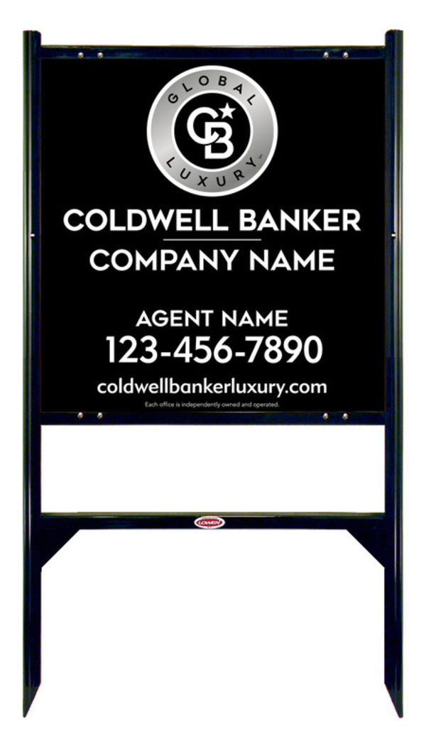 Angle Iron Frame and Agent Sign Panel Unit, 24h x 24w, .040 Aluminum