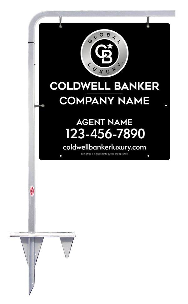 Tubular Stake and Agent Sign Panel Unit, 25h x 24w, .063 Aluminum