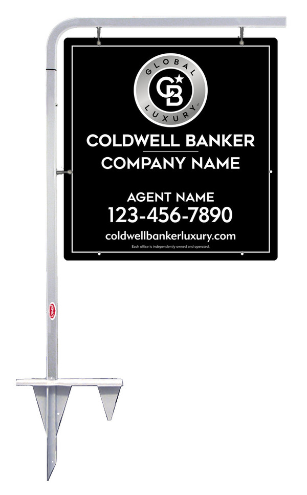 Tubular Stake and Agent Sign Panel Unit, 25h x 24w, .063 Aluminum